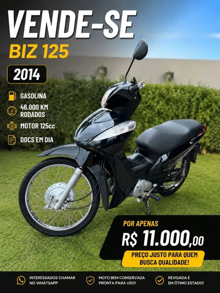 Honda biz es125 com partida 