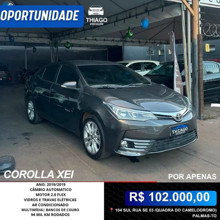 Toyota Corolla XEI 2.0 Flex 16V Aut. 2019