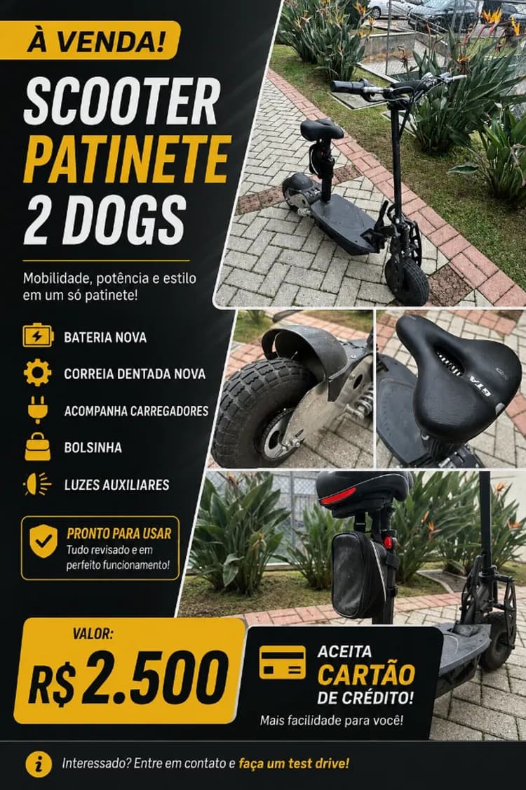 Scooter TwoDogs Perfeito estado 