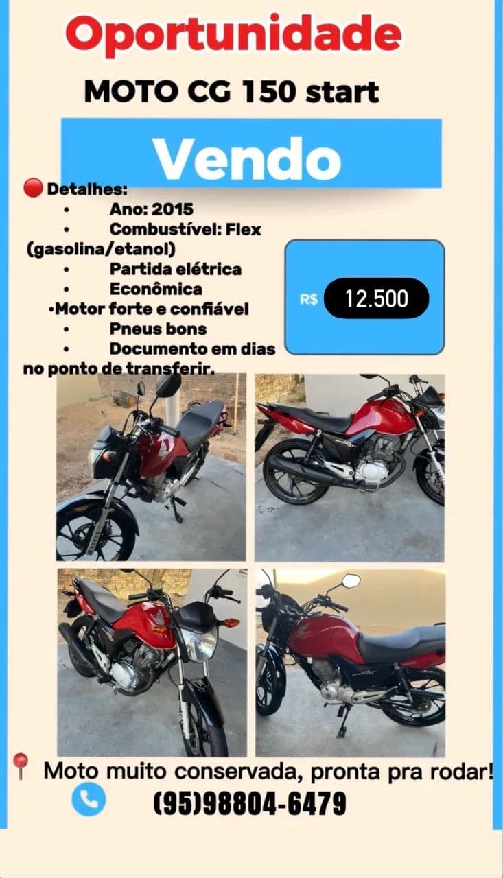 Vendo CG start 150