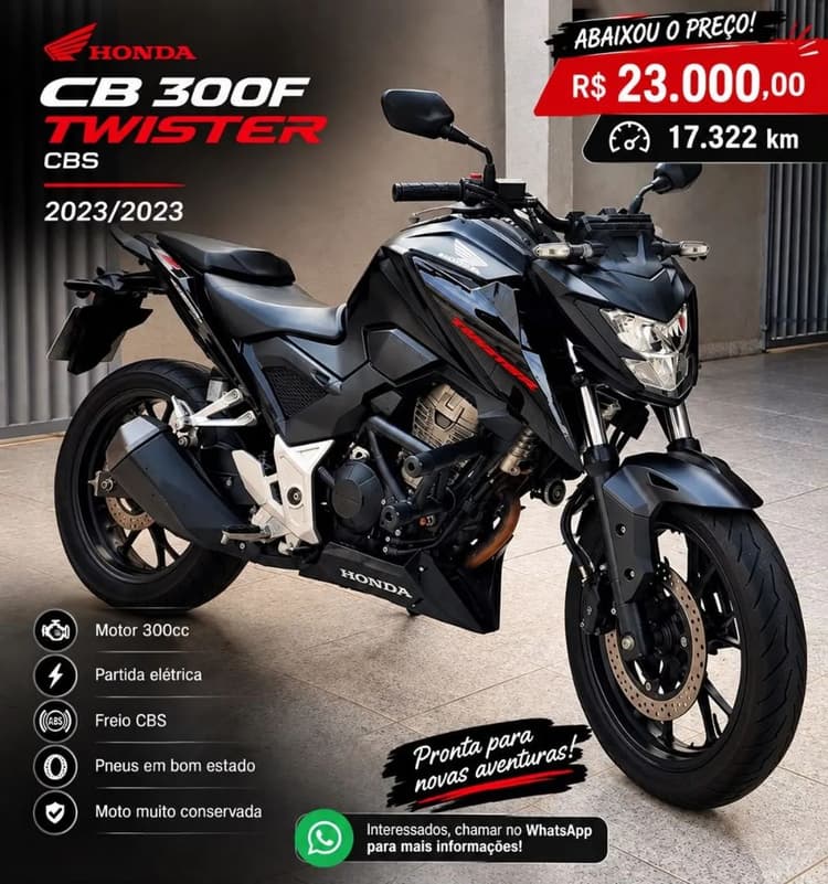 Cb 300f twister 2023