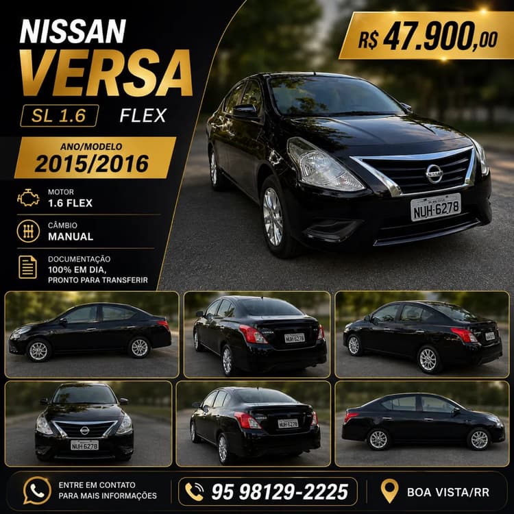 Nissan Versa SL 1.6 16V Flexstart 4P Mec. 2016