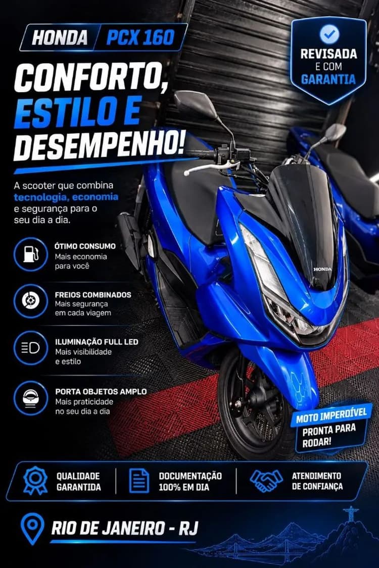 Vendo PCX 160 Doc em dia