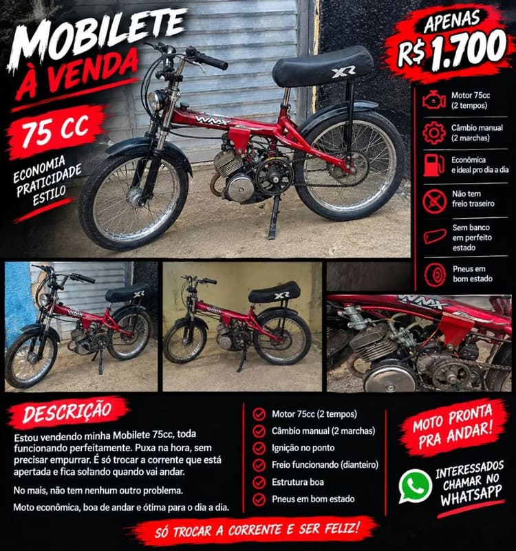 Mobilete 75 cc