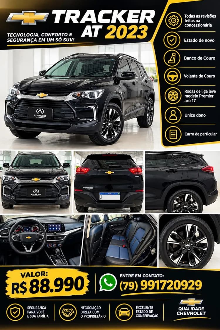 Chevrolet Tracker 1.0 Turbo 12V Flex Aut. (pcd) 2023