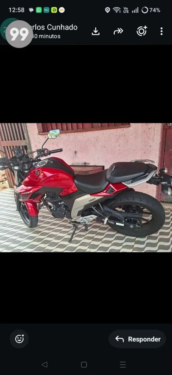 Fz 25 conservada moto bem cuidada