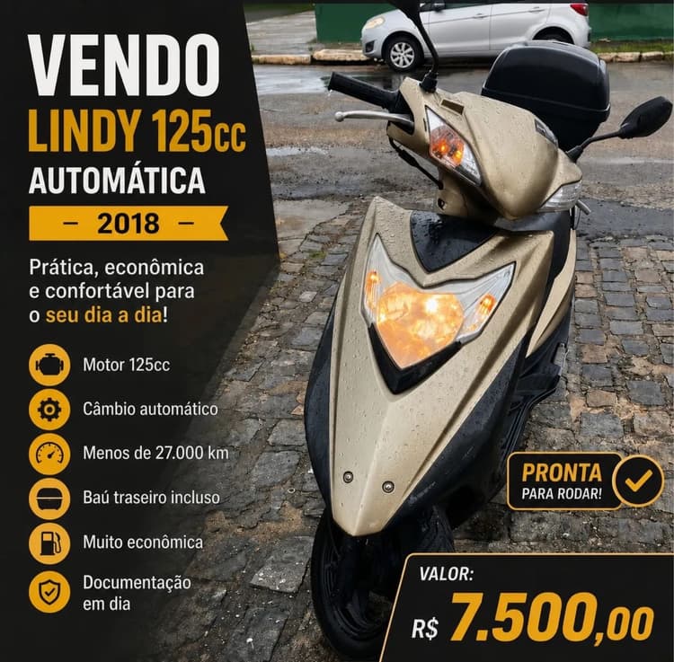 Automática 125cc 2018 , 27 mil km 
