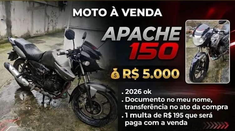 Vendo moto Apache 150