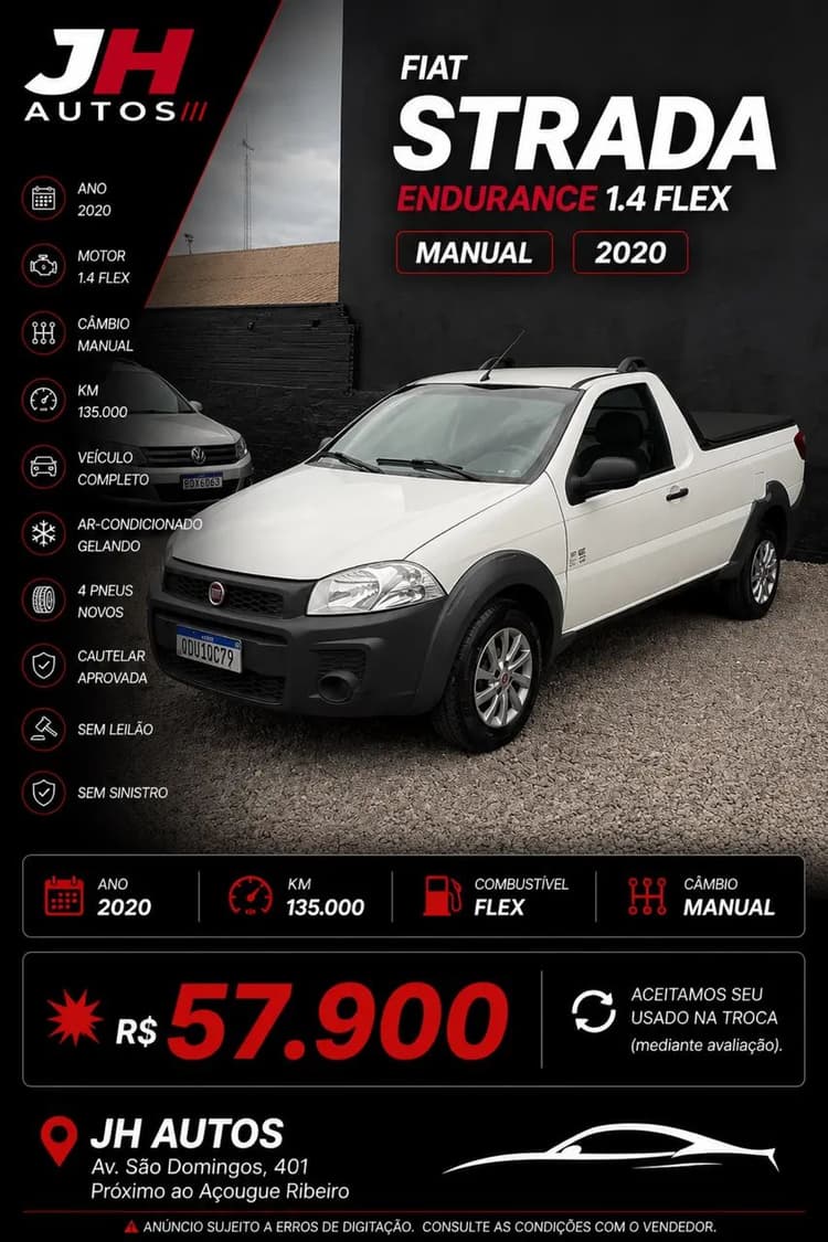 Fiat Strada Working Hard 1.4 Fire Flex 8V CS 2020