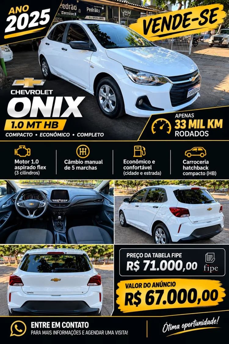 Chevrolet Onix Hatch 1.0 12V Flex Mec. 4P 2025