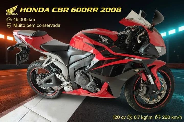 CBR 600RR 2008, só pegar e andar