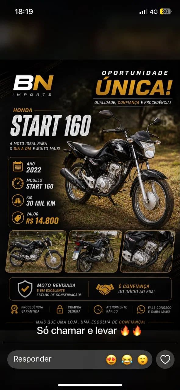 Moto nova start 160