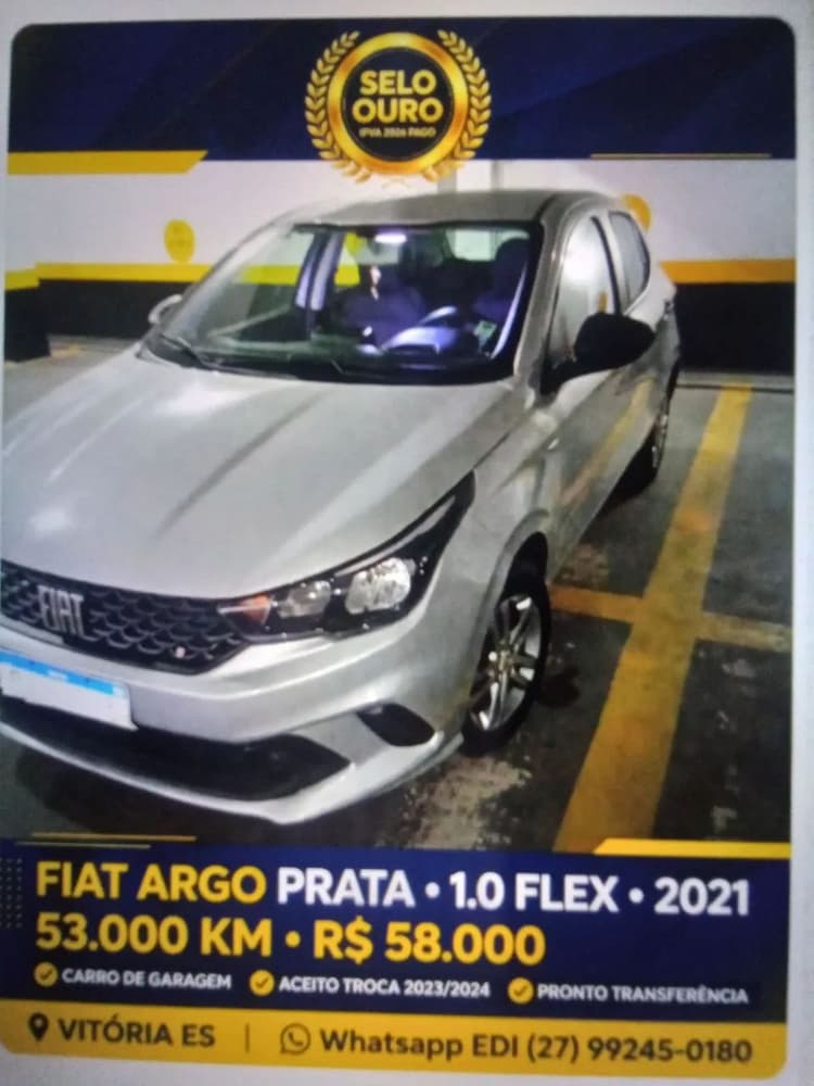 Fiat Argo 1.0 6V Flex. 2021