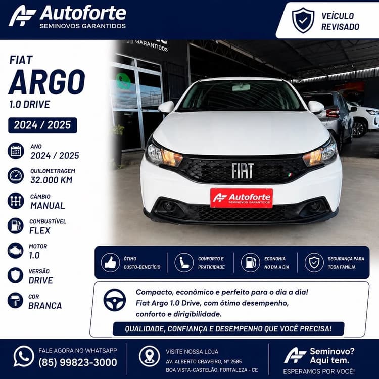 Fiat Argo Drive 1.0 6V Flex 2025