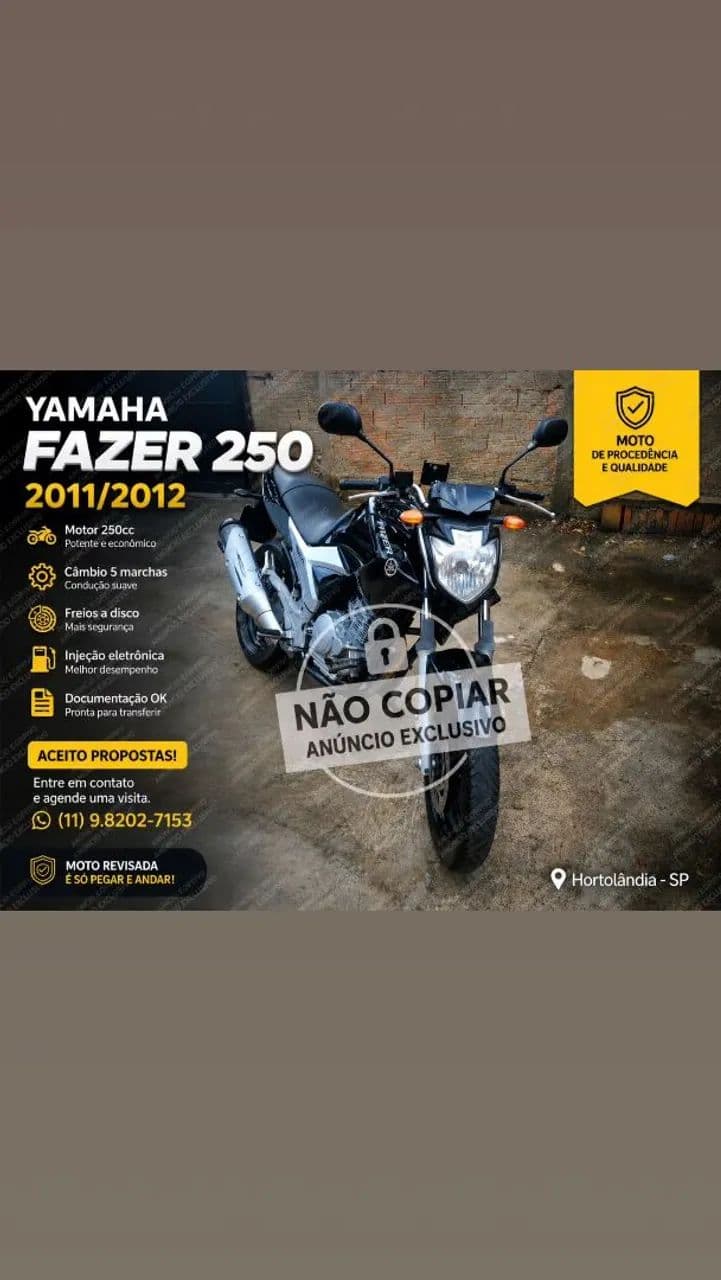 Fazer 250CC 2011/2012