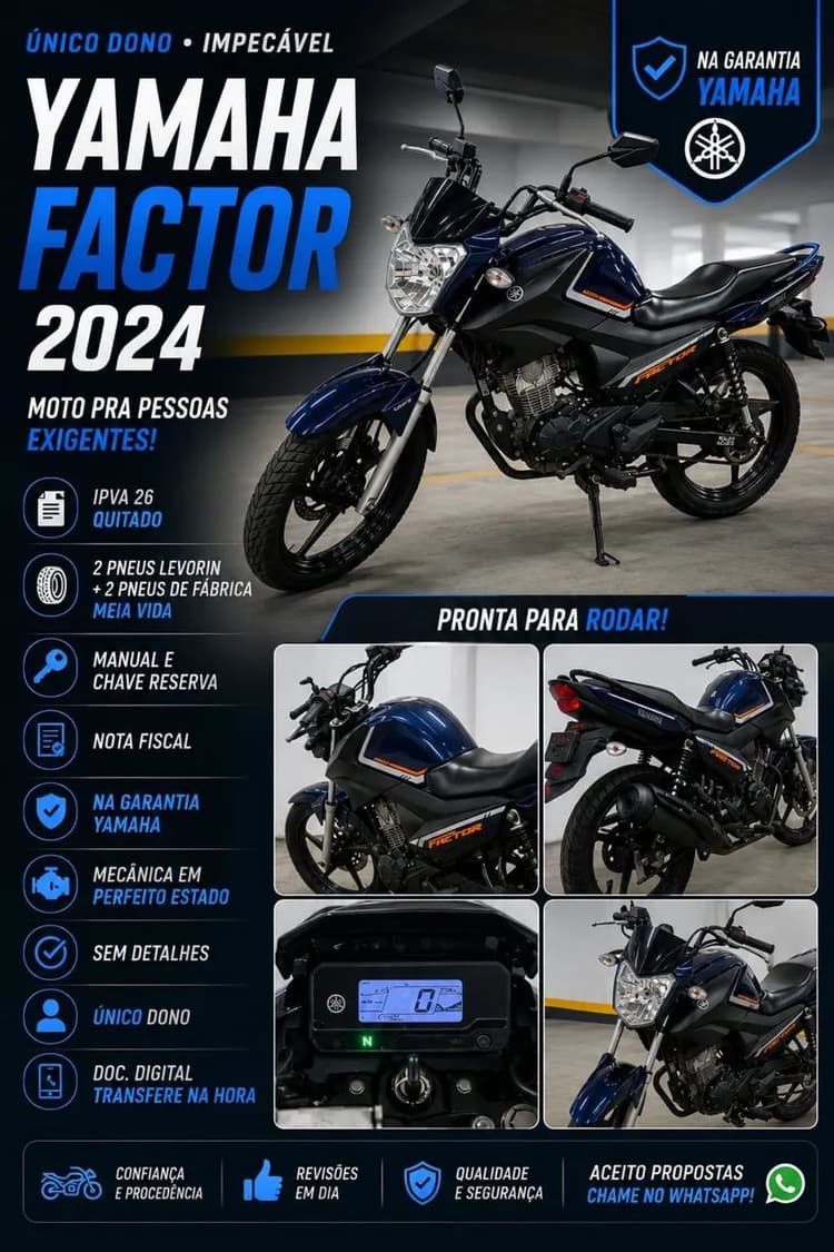 Oportunidade! Yamaha factor 150cc