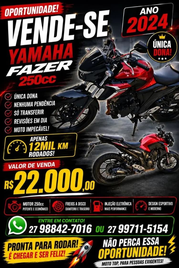 Fazer 250 muito nova