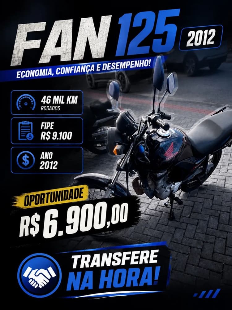 Cg fan 125 abaixo da fipe