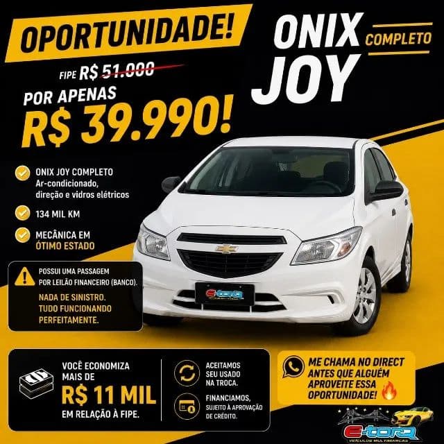 Chevrolet Onix JOY Hatch 1.0 8V Flex Mec. 4P 2019