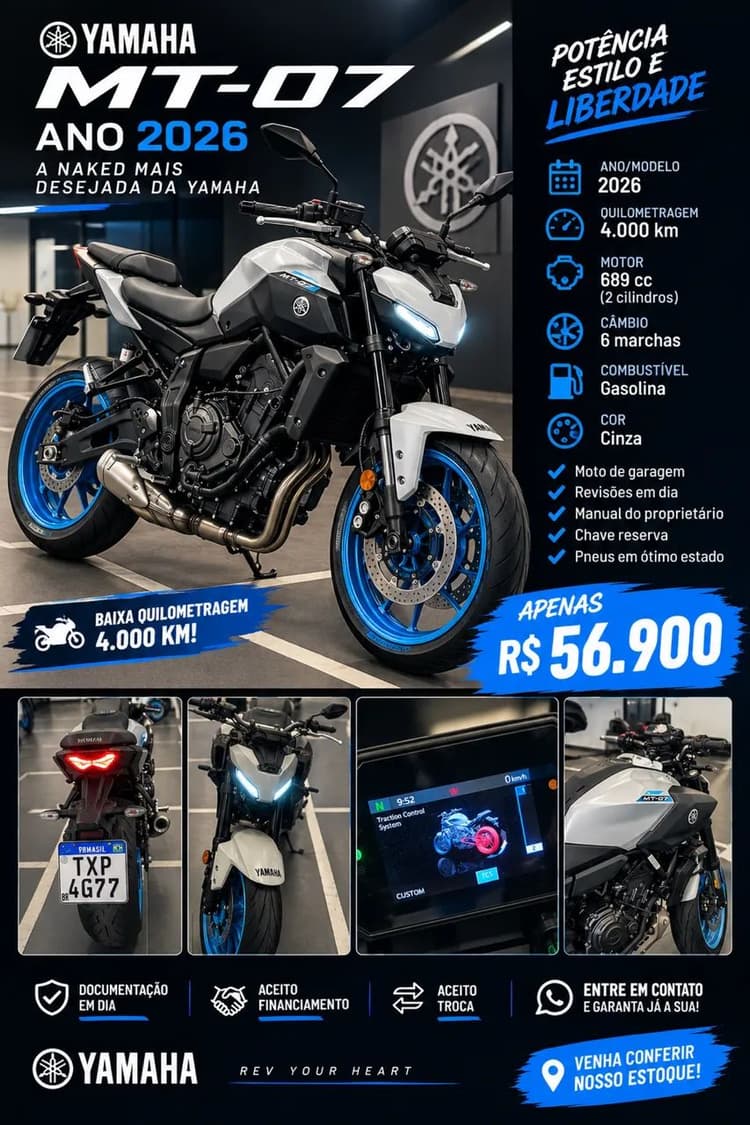 Mt 07 de garagem 