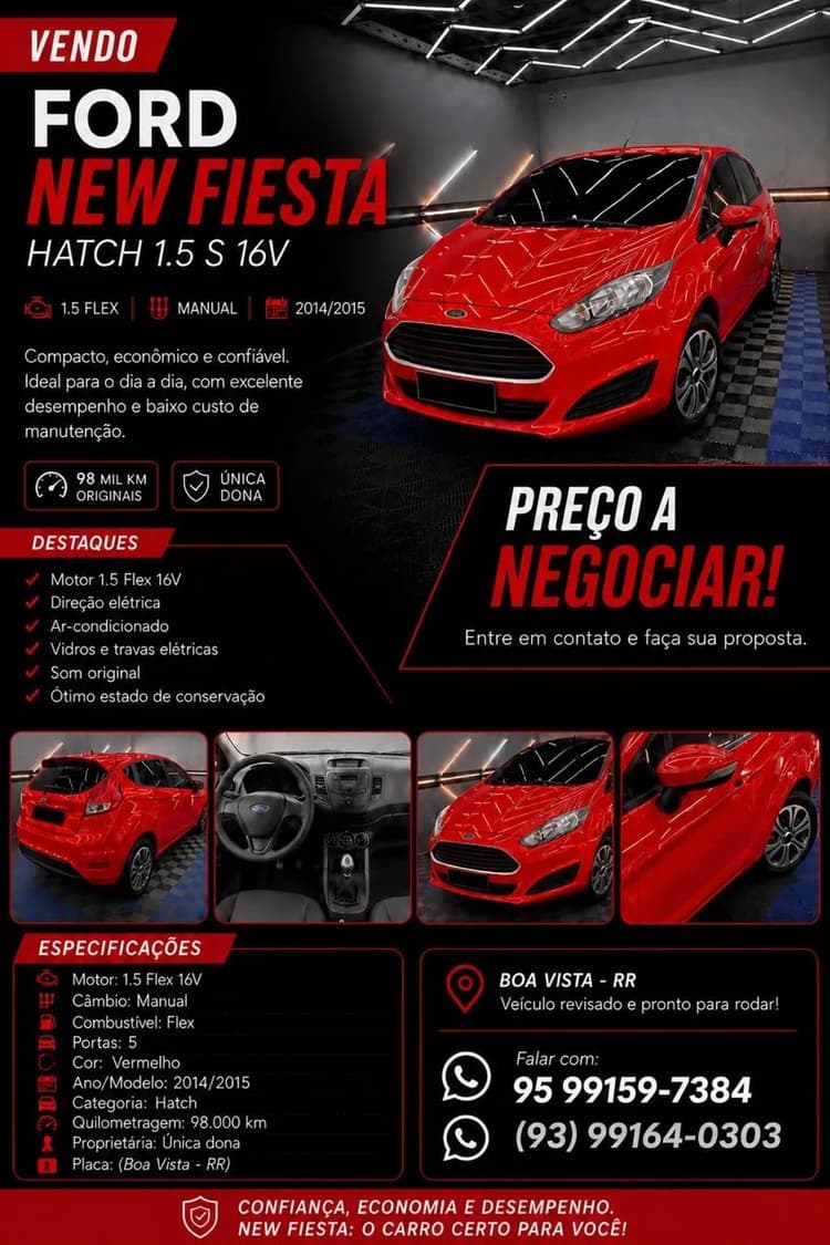 Ford Fiesta 1.5 16V Flex Mec. 5P 2015