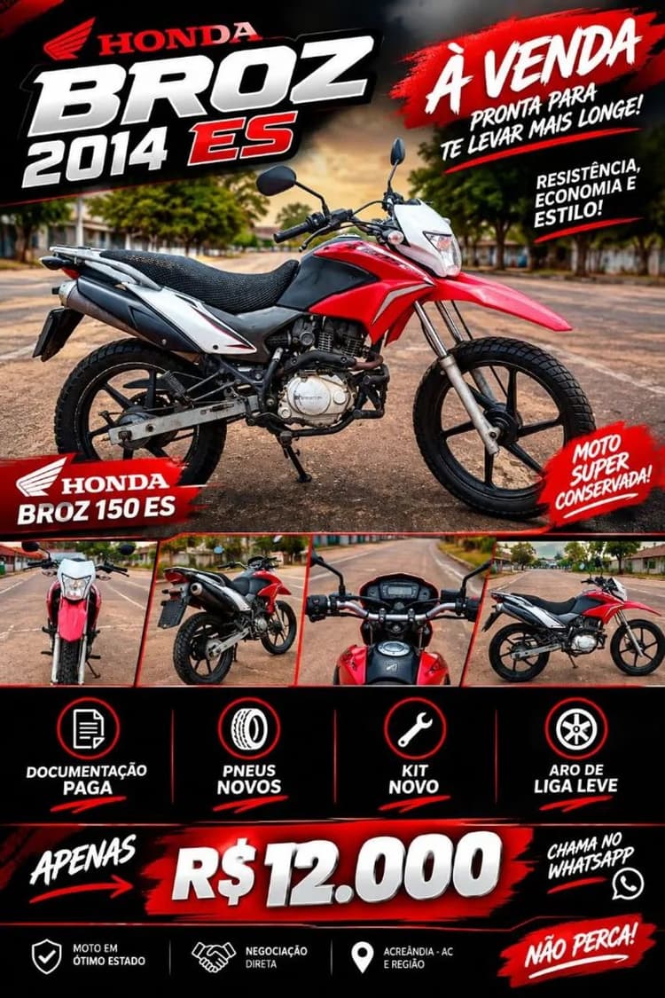 HONDA BROZ 2014 150 ES 
