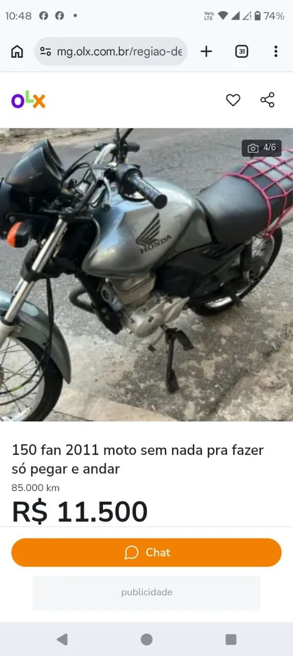 Moto Fan flex semi nova, e sem embaraço!!