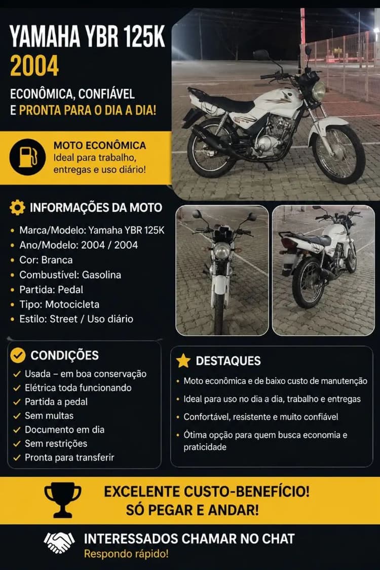 Moto YBR venda 