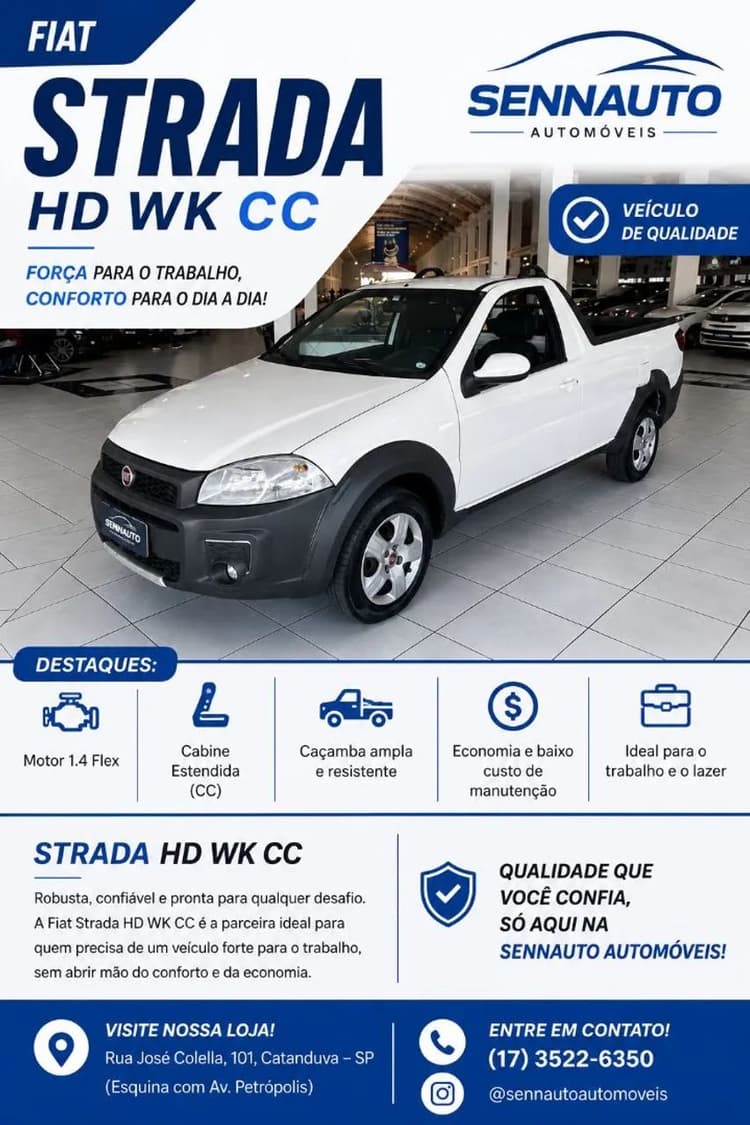 Fiat Strada Working Hard 1.4 Fire Flex 8V CS 2020