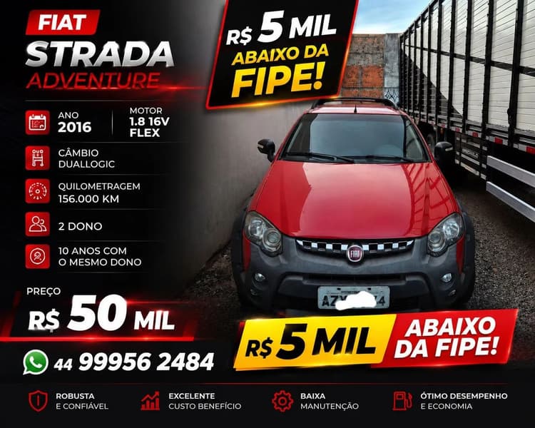 Fiat Strada Adv.1.8 16V Dualogic Flex CE 2016