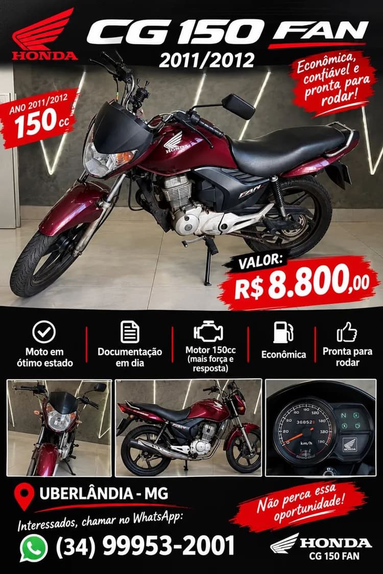 Moto pra vender rápido