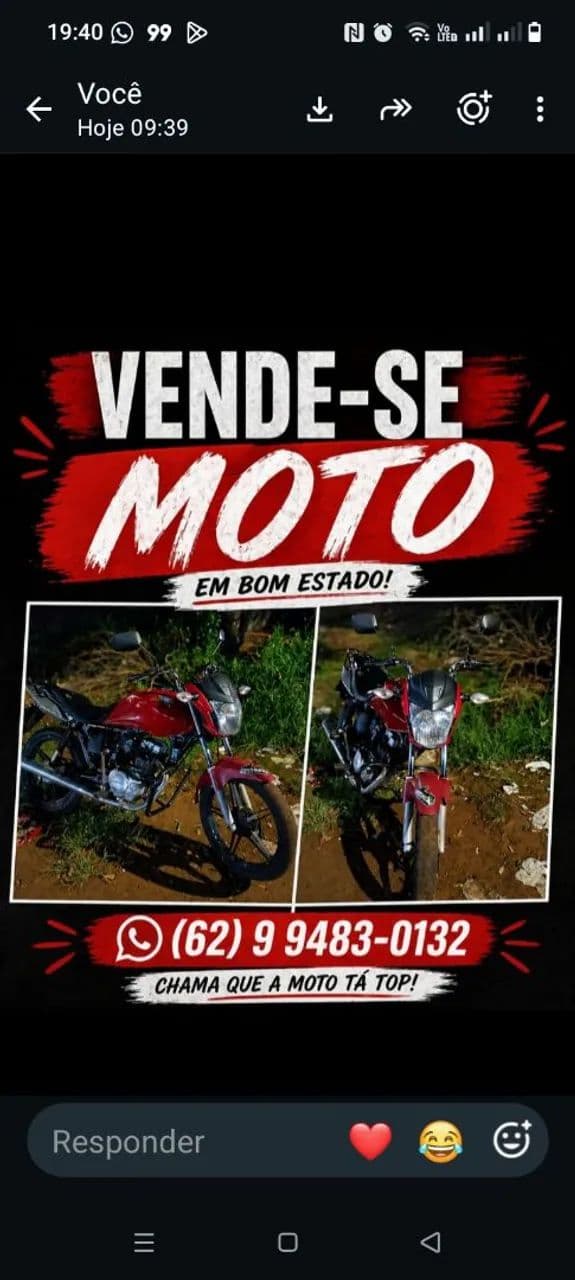 Moto boa para trabalhar 