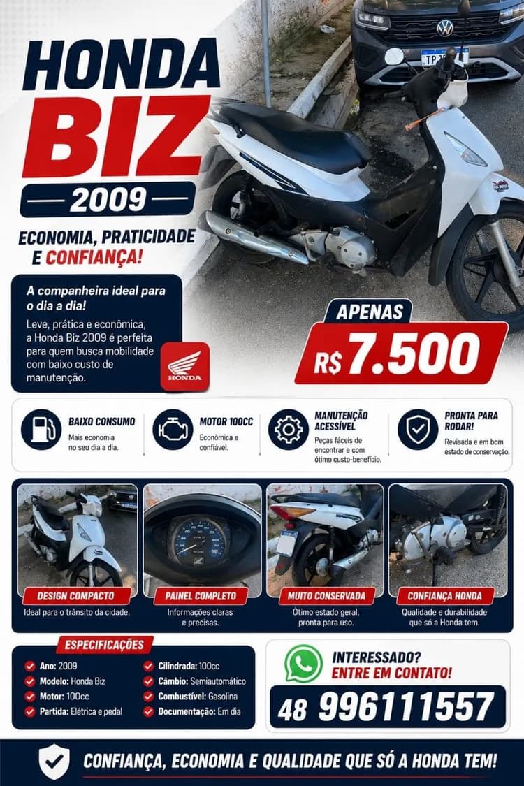Moto biz barbada 