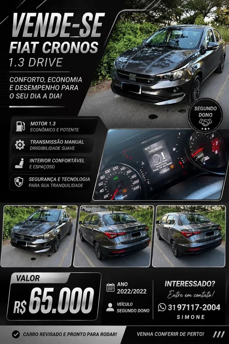 Fiat Cronos Drive 1.3 8V Flex 2022