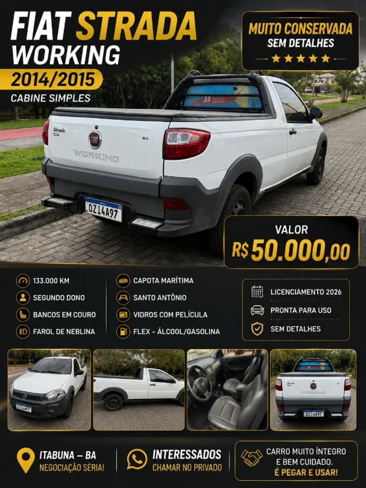 Fiat Strada Working 1.4 MPI Fire Flex 8V CS 2015