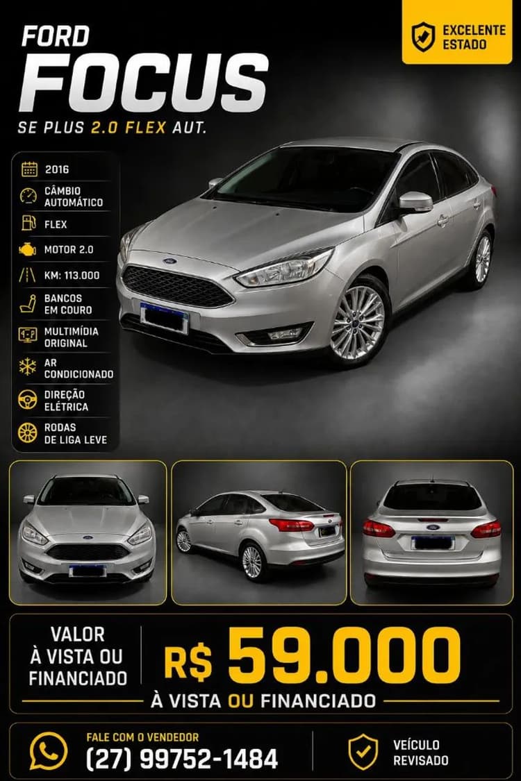 Ford Focus Fastback Se/se Plus 2.0 Flex Aut. 2016