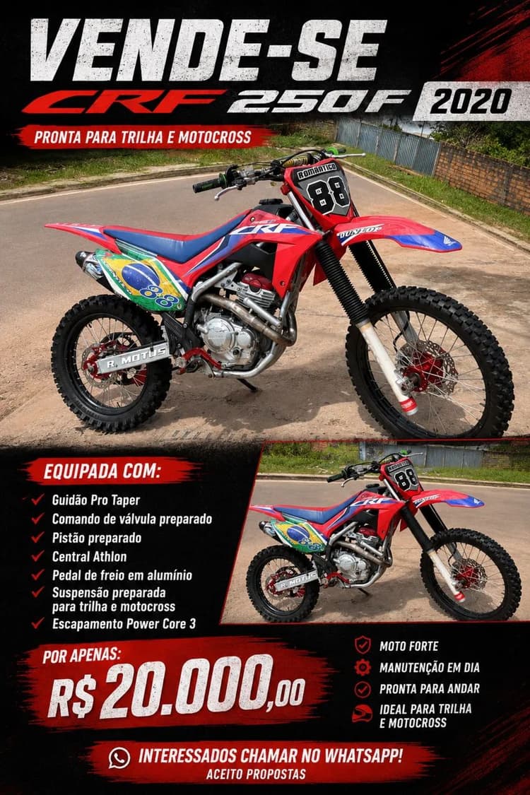 CRF 250F Preparada ano 2020