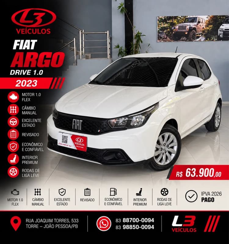 Fiat Argo Drive 1.0 6V Flex 2023