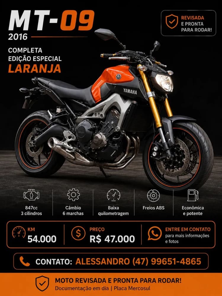 MT-09 Laranja 