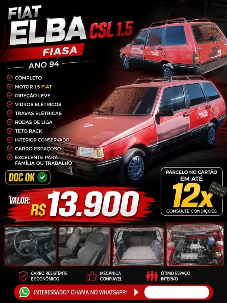 Fiat Elba Weekend 1.5 I.e. 2P E 4P (álcool) 1994