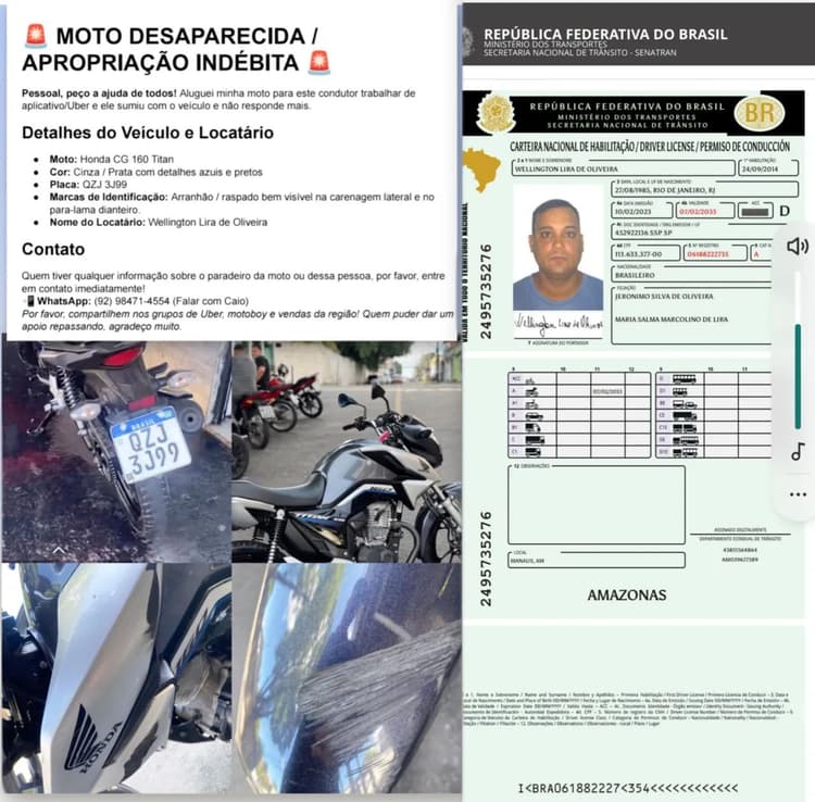 Moto roubada