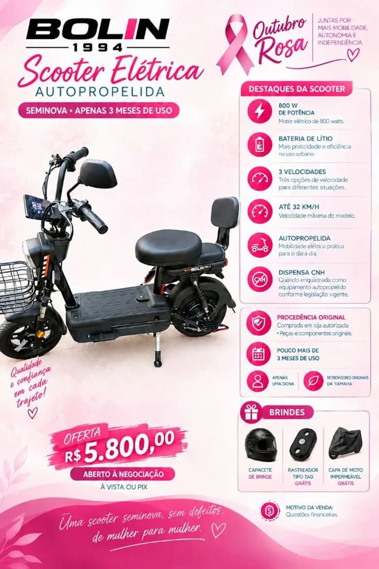 SCOOTER ELÉTRICA BOLIN 1994