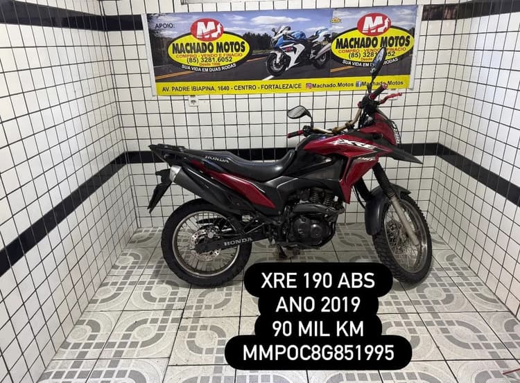 Xre 190 com ABS,ano 2019.