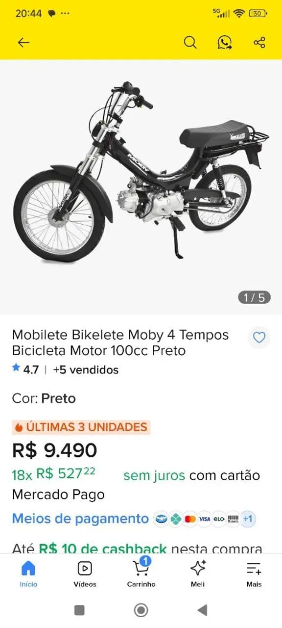 Vendo Moby 4 tempo 