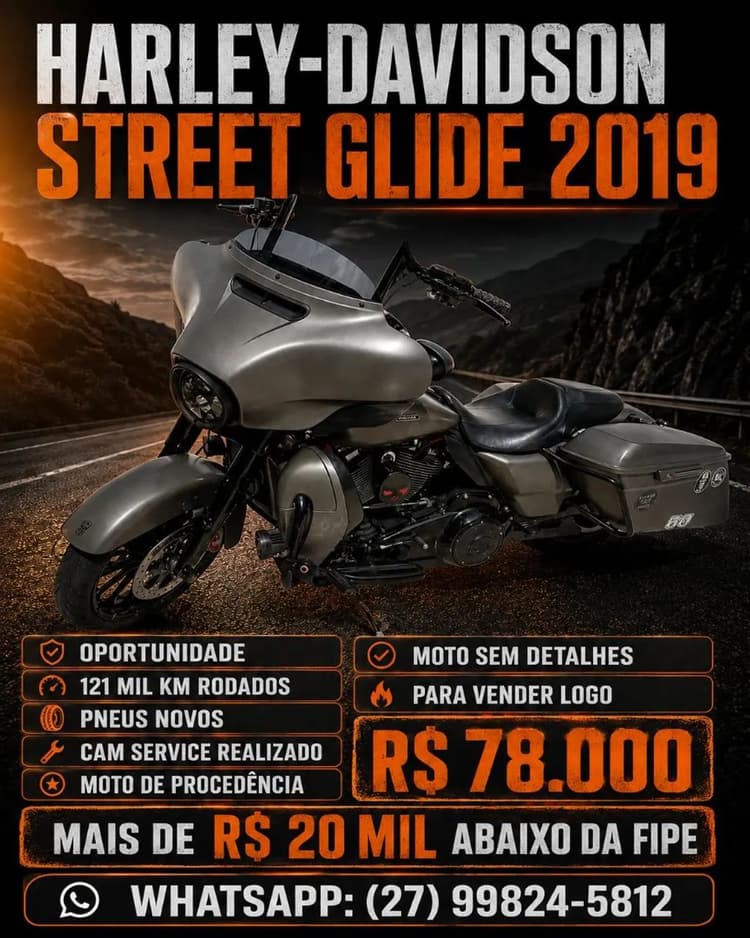Oportunidade de ter a sua Harley 