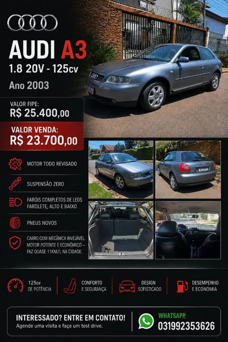 Audi A3 1.8 3P 2003