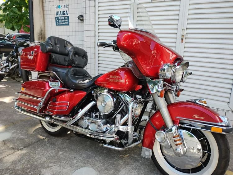 Electra Glide Classic Evolution 1991 placa preta de coleção 