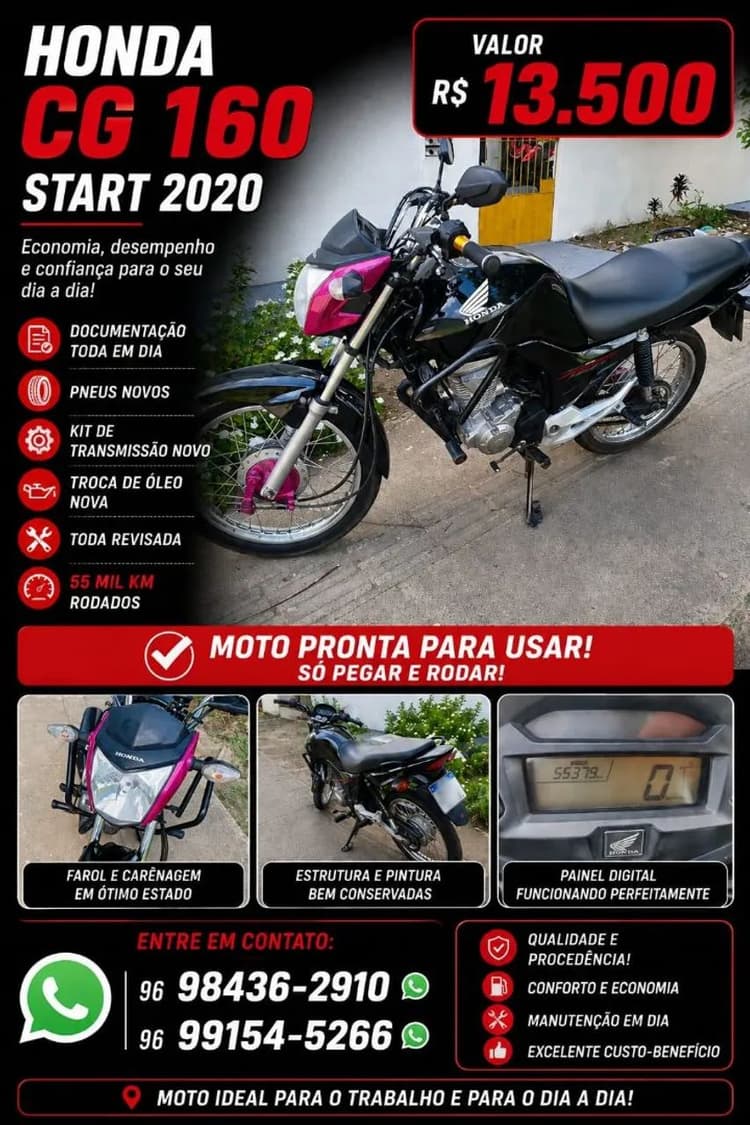 Vendo moto start 160