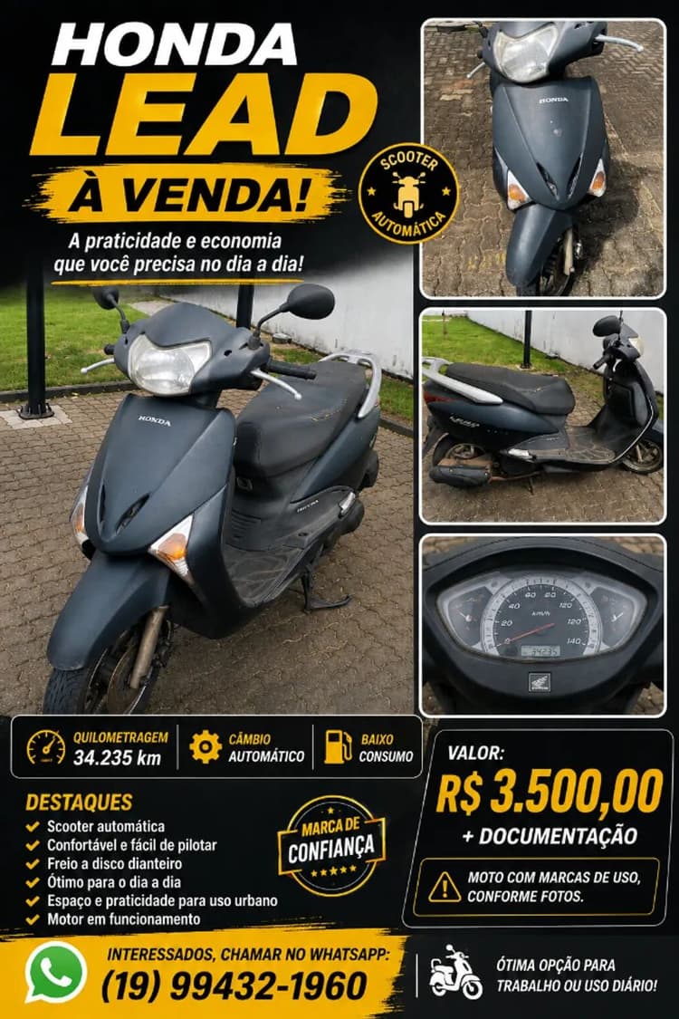 MOTO HONDA LEAD 2012