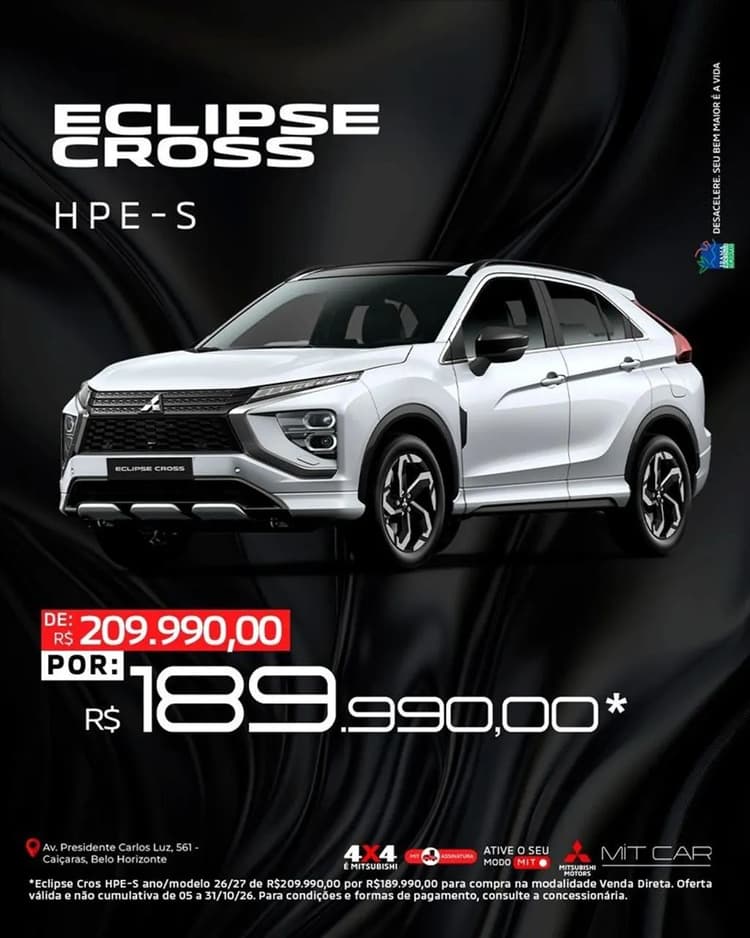 Mitsubishi Eclipse Cross HPE-S 1.5 16V 165cv Aut. 2027